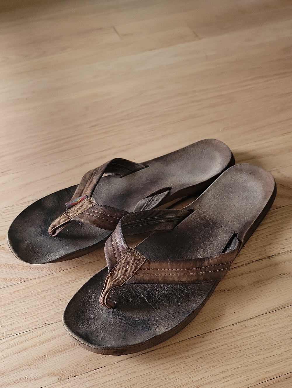 Well Loved Rainbow Flip Flops